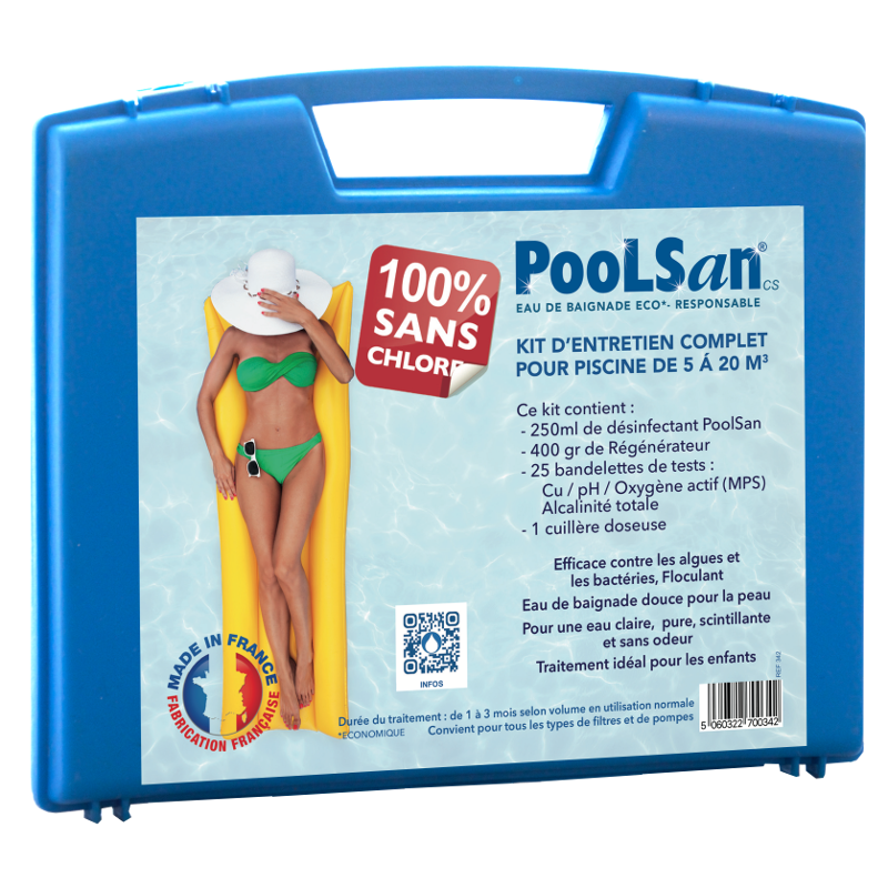 PoolSan kit piscine 5-20 m3 en mallette